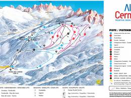 Pistekaart Alpe Cermis – Cavalese