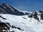 Uitzicht op de afdalingen bij het Tuxerjoch