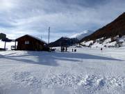Uitzicht op het skigebied Münster-Geschinen