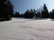 Piste bij het dalstation