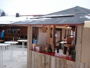 Sneeuwbar bij het dalstation