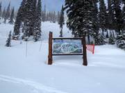 Pistekaart in het skigebied Whitewater