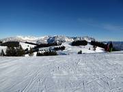 Pistes op de Eiberg voor de Wilde Kaiser