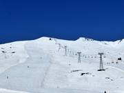 Uitzicht op de pistes Muntatsch en Buera