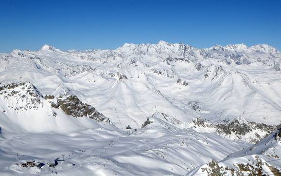 Valcamonica: Grootte van de skigebieden – Grootte Ponte di Legno/​Tonale/​Presena-gletsjer/​Temù (Pontedilegno-Tonale)