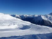 Brede en gemakkelijke afdaling Gargellner Köpfe