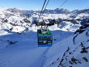 Arabba-Porta Vescovo - 80-persoons Funifor - windvaste cabinelift met brede kabelgeleiding