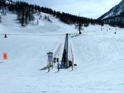 Beginners zijn bij de transportband Butte in goede handen.
