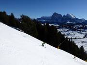 Zwarte piste bij de combilift Puflatsch