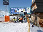 Informatie bij het begin van de lift