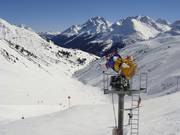 Moderne sneeuwkanonnen bij piste 55
