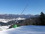 Lansbesneeuwing bij de dalafdaling