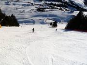 Zwarte piste bij de combilift Puflatsch