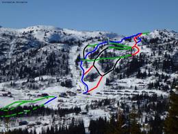 Pistekaart Stavadalen Skisenter