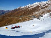 Uitzicht op de oefenweide