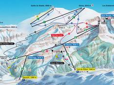 Pistekaart Glacier 3000 – Les Diablerets
