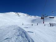 Diepe sneeuwhellingen in het Captains Basin