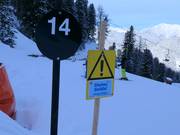 Waarschuwing voor steile helling