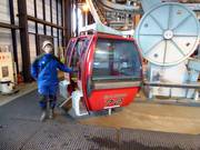 Instap bij de gondelbaan