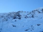 Uitzicht op de extreme freeridegebieden bij de Savin Kuk