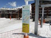 Kleine pistekaart bij de stoeltjeslift