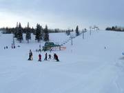 Uitzicht op de pistes bij de Wish Bone Quad