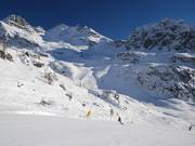 Uitzicht vanaf de piste Contenery op de Col Sarezza