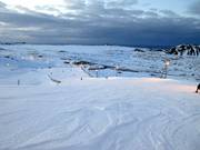 Goed en compact geprepareerde piste