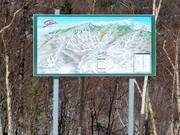 Pistekaart in het skigebied