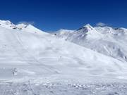 Uitzicht op de pistes Val Ruschna en Crap alb FIS