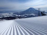 Uitstekende pistepreparatie in het skigebied Niseko