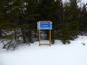 Pistebewegwijzering in het skigebied Stoneham