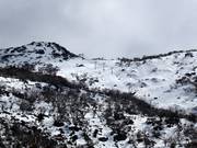 Uitzicht op het gevorderdengebied bij de Interceptor Quad Chair