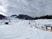 Uitzicht op de skipiste bij de Katzenkopf