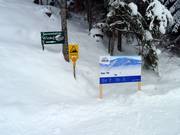 Bebording bij het bergstation