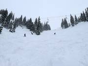 Steile piste bij de stoeltjeslift Supreme