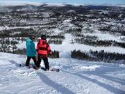 Start van de moeilijke piste Väggen