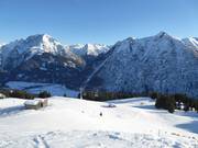Pistes onder de 2226 m hoge Jöchelspitze