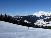 Uitzicht vanaf de piste Papageno richting Großberg