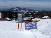 Pistebewegwijzering in het skigebied Carezza