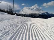 Geprepareerde piste in Gaustablikk Skisenter