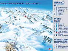 Pistekaart Passo dello Stelvio (Stelviopas)