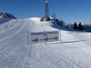 Bebording van de dalafdaling