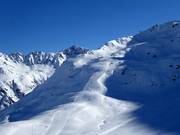 Uitzicht op de moeilijke piste Lutersee