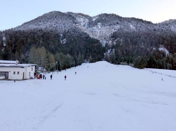 Uitzicht op het skigebied Scharnitz/Brandlift