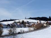 Uitzicht op de accommodaties in Eschach