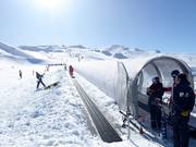 Transportbanden voor de eerste pogingen