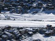 De langlaufloipes starten direct in Livigno.