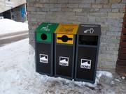 Afvalscheiding in het skigebied Tignes/Val d'Isère