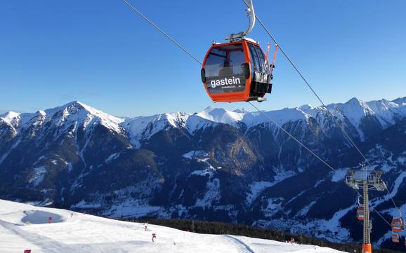 Grootste hoogteverschil in Ski amadé – skigebied Bad Gastein/Bad Hofgastein – Schlossalm/Angertal/Stubnerkogel
